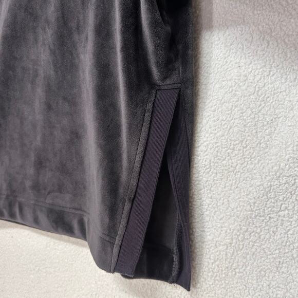 Te Verde Velour Cowl Neck Top Small Black Soft Stretch Cozy - Picture 6 of 8